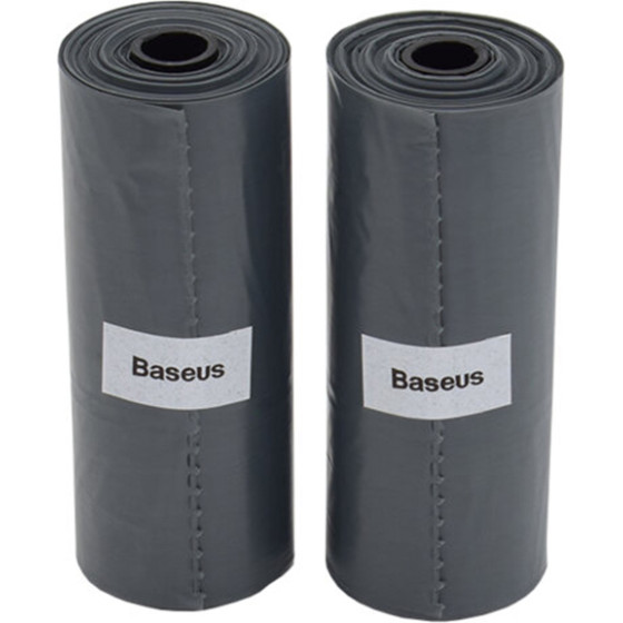 Baseus - (60 pack) Trash Bag Gentleman Style - For Trash Can, 2 Rolls - Gray - (CRLJD-0G)