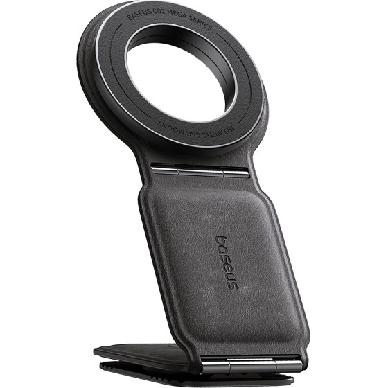 Baseus - Car Holder Primetrip Series C02 (C40169002113-00) - Pu Leather, 360�, 25N, Versatile Mounting Option - Cluster Black