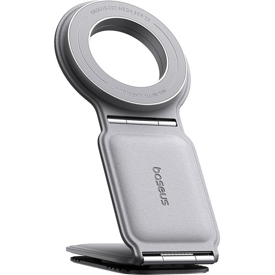 Baseus - Car Holder Primetrip Series C02 (C40169002833-00) - Pu Leather, 360�, 25N, Versatile Mounting Option - Frosted Grey