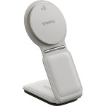 Baseus - Car Holder With Wireless Charging Primetrip C02 (C40169003211-00) - Magnetic Grip For Dashboard, 15W - Moon White
