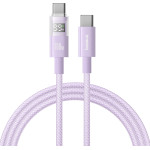 Baseus - Data Cable Display 2 - Fast Charging, Type-C To Type-C, Digital Display, 100W, 1m - Nebula Purple - (P10382702511-00)