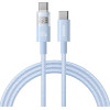 Baseus - Data Cable Display 2 - Fast Charging, Type-C To Type-C, Digital Display, 100W, 2m - Galaxy Blue - (P10382702311-01)