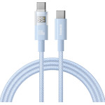 Baseus - Data Cable Display 2 - Fast Charging, Type-C To Type-C, Digital Display, 100W, 2m - Galaxy Blue - (P10382702311-01)