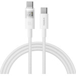 Baseus - Data Cable Display 2 - Fast Charging, Type-C To Type-C, Digital Display, 100W, 2m - Moon White - (P10382702211-01)