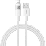 Baseus - Data Cable Display 2 - Usb To Lightning, Fast Charging, Digital Display, 2.4A, 1m - Moon White - (P10382700211-00)