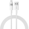 Baseus - Data Cable Display 2 - Usb To Lightning, Fast Charging, Digital Display, 2.4A, 2m - Moon White - (P10382700211-01)