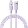 Baseus - Data Cable Display 2 - Usb To Lightning, Fast Charging, Digital Display, 2.4A, 2m - Nebula Purple - (P10382700511-01)
