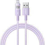 Baseus - Data Cable Display 2 - Usb To Lightning, Fast Charging, Digital Display, 2.4A, 2m - Nebula Purple - (P10382700511-01)