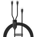 Baseus - Data Cable Flash Series 2in1 - Type-C To Type-C, Lightning 100W, 1.2m - Black - (CA1T2-F01)