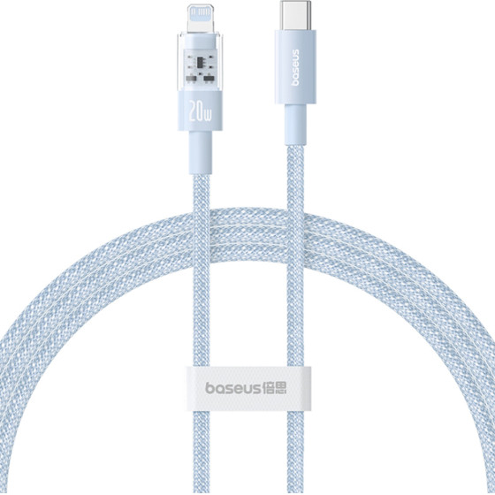 Baseus - Data Cable Gem - USB-C To Lightning, Fast Charging 20W, 2m - Galaxy Blue - (P10373001311-01)