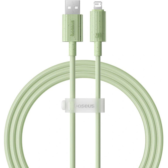 Baseus - Data Cable Habitat Series - Usb To Lightning, 480Mbps, 2.4A, 2m - Natural Green - (P10360200631-01)