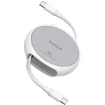 Baseus - Data Cable Pathfinder Series - Type-C To Type-C, 100W, 1m, Retractable - Moon White - (P10368400211-00)