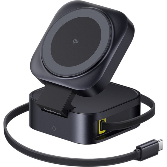 Baseus - Magnetic Wireless Charger Picogo - 2in1 Fast Charger, Type-C To Type-C Cable, 67W - Cosmic Black - (P10276800123-00)