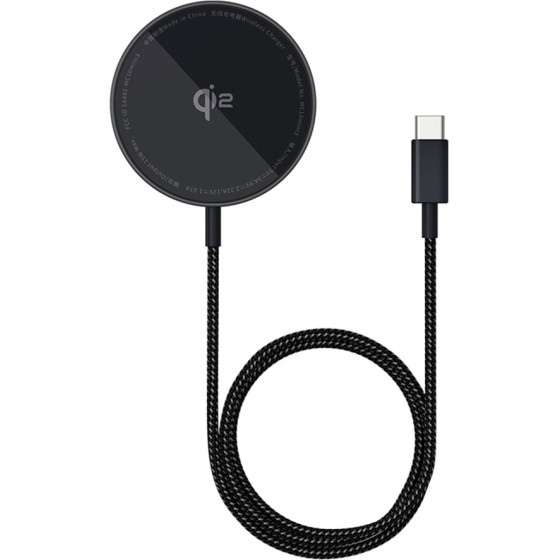 Baseus - Magnetic Wireless Charger Simple Mini4 Air - Fast Charging, Cable Type-C, Qi2, 15W - Cluster Black - (P10278200111-00)