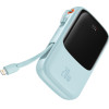 Baseus - Power Bank Qpow Pro - Lightning, Type-C, USB, 20000mAh, 20W, With Cable USB-C, Lightning, 3A - Blue - (PPQD030003)
