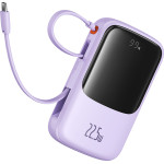 Baseus - Power Bank Qpow Pro+ - Lightning, 2x Type-C, USB, 22.5W, 10000mAh, Cable Type-C - Purple - (P10067101513-00)