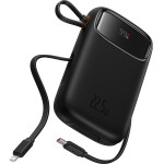 Baseus - Power Bank Qpow Pro+ - Lightning, 2x Type-C, USB, 22.5W, 10000mAh, Cable Type-C, 30cm - Black - (P10055003113-00)