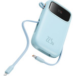 Baseus - Power Bank Qpow Pro+ - Lightning, 2x Type-C, USB, 22.5W, 10000mAh, Cable Type-C, 30cm - Blue - (P10055003313-00)
