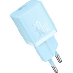 Baseus - Wall Charger - GaN, Type-C, Fast Charging, 30W, With Cable Type-C, 100W, 1m - Galaxy Blue - (P10110902313-00)