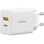 Baseus - Wall Charger - USB, Type-C, Fast Charge 20W - Moon White - (P10111403213-00)