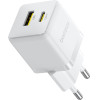 Baseus - Wall Charger Palm (CCZC20UE) - 2in1 Fast Charger, USB, Type-C, 20W, 5V/3A - Moon White - (P10111608213-00)
