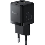 Baseus - Wall Charger Palm - 2in1 Fast Charger, USB, Type-C, 20W, 5V/3A - Cluster Black - (P10111608113-00)