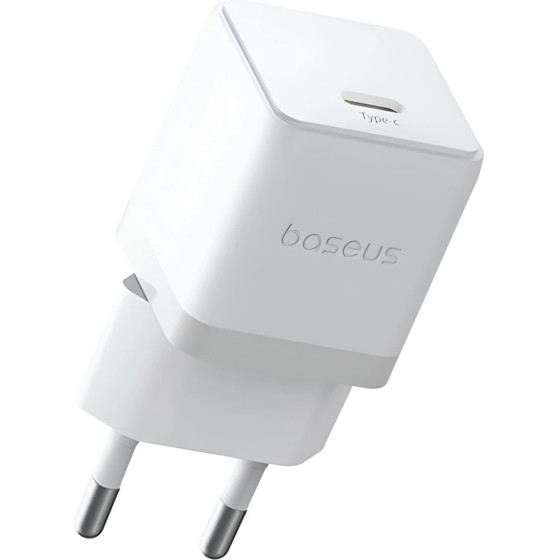 Baseus - Wall Charger Palm - Fast Charger, Type-C, Pd 20W, 5V/3A - Moon White - (P10111602213-00)