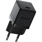 Baseus - Wall Charger Palm - Fast Charger, With Type-C To Type-C Cable, 30W, 5V/3.0A, 1m - Cluster Black - (P10111605113-01)