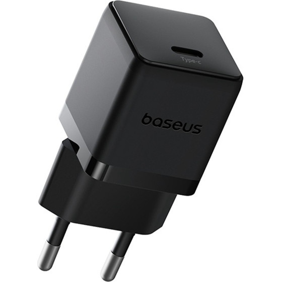 Baseus - Wall Charger Palm - Fast Charger, With Type-C To Type-C Cable, 30W, 5V/3.0A, 1m - Cluster Black - (P10111605113-01)