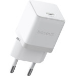 Baseus - Wall Charger Palm - Fast Charger, With Type-C To Type-C Cable, USB-C, Pd 20W, 5V/3.0A, 1m - Moon White - (P10111602213-01)
