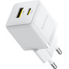 Baseus - Wall Charger Palm - Fast Charging, 2in1, USB, Type-C, 30W - Moon White - (P1011160A213-00)
