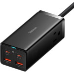 Baseus - Wall Charger/Powerstrip (PSZM000201) - 2 x AC, 2 x USB, 2 x Type-C, 100W With Cable Type-C - Black