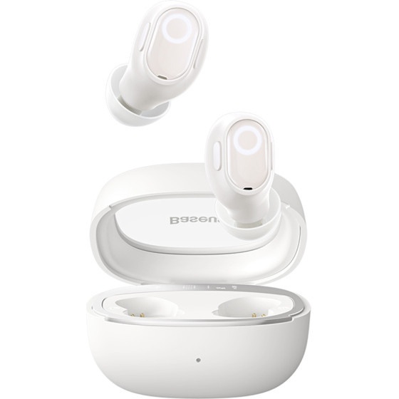 Baseus - Wireless Earbuds WM02+ (NGTW370302) - True Wireless Stereo, Bluetooth V5.3, Smart Display - Creamy White