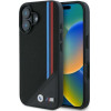 BMW - Leather M Meshed Tricolor Stripes Magsafe - Iphone 16 - Black - (BMHMP16S23PUTRK)