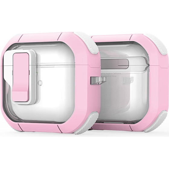 Dux Ducis - Pecn Series Case - Apple Airpods 4 - Pink / White