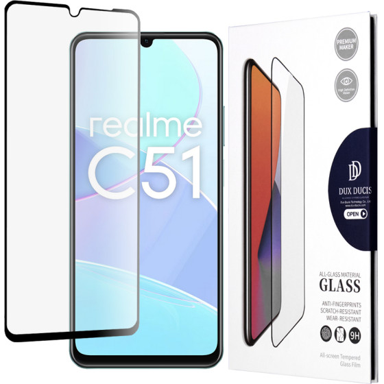 Dux Ducis - Tempered Glass - Realme C51 / Note 50 - Black