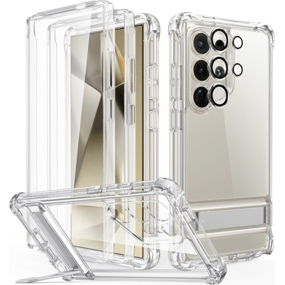 ESR - Armor Tough Kickstand + Screen Protector - Samsung Galaxy S24 Ultra - Clear