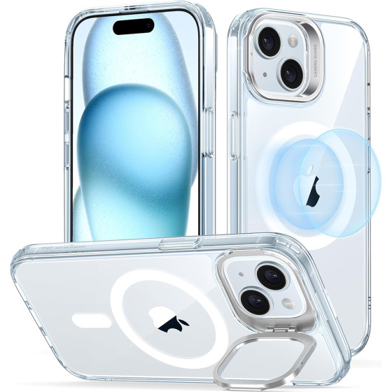 ESR - Classic Hybrid Halolock Kickstand - Iphone 15 Plus - Clear Blue