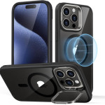 ESR - Classic Hybrid Halolock Kickstand - Iphone 15 Pro Max - Clear Black