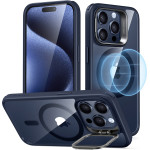 ESR - Classic Hybrid Halolock Kickstand - Iphone 15 Pro Max - Clear Dark Blue
