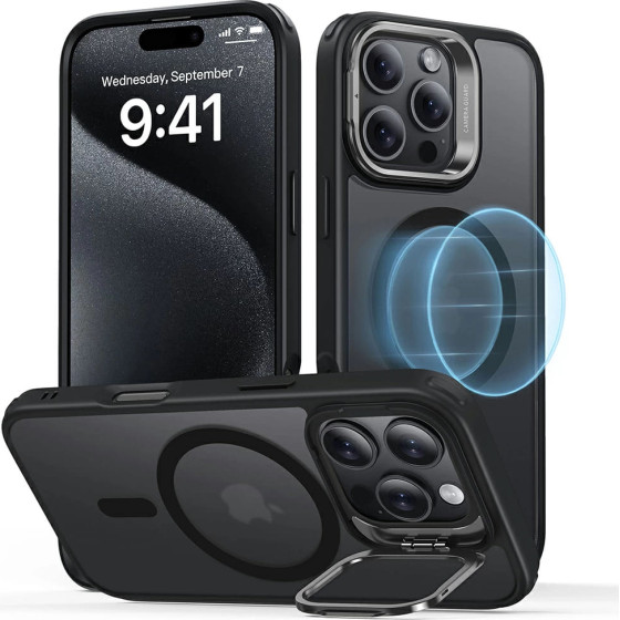 ESR - Classic Hybrid Halolock Kickstand - Iphone 16 Pro Max - Frosted Black