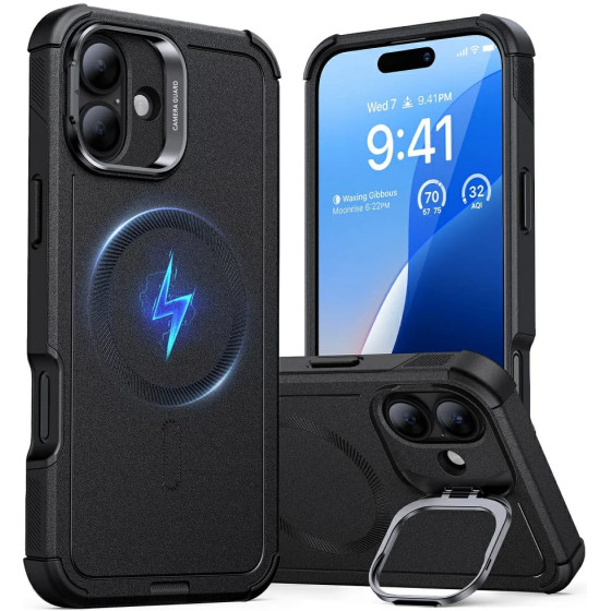 ESR - Cyber Armor Kickstand - Iphone 16 - Black