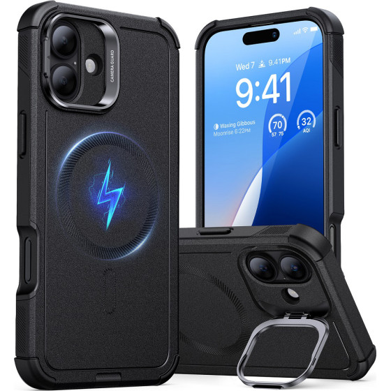 ESR - Cyber Armor Kickstand - Iphone 16 Plus - Black