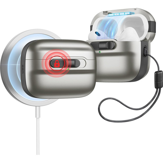ESR - Pulse Magnetic Halolock - Apple Airpods Pro 1 / 2 - Titanium