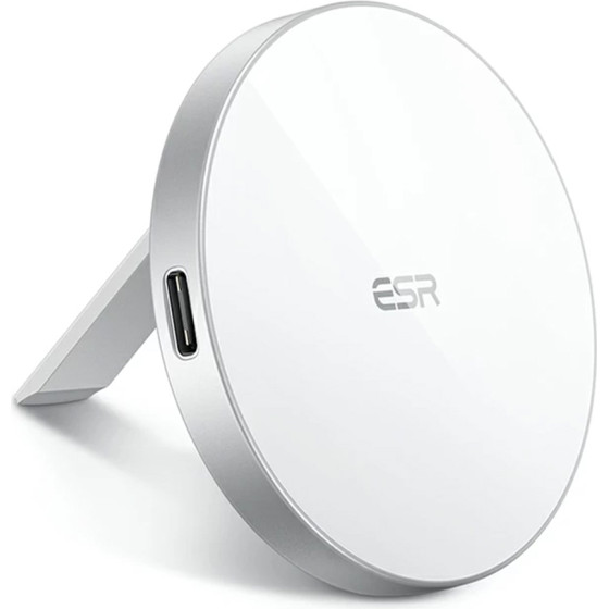 ESR - Wireless Charger Halolock - Magsafe Compatible, With Kickstand - White