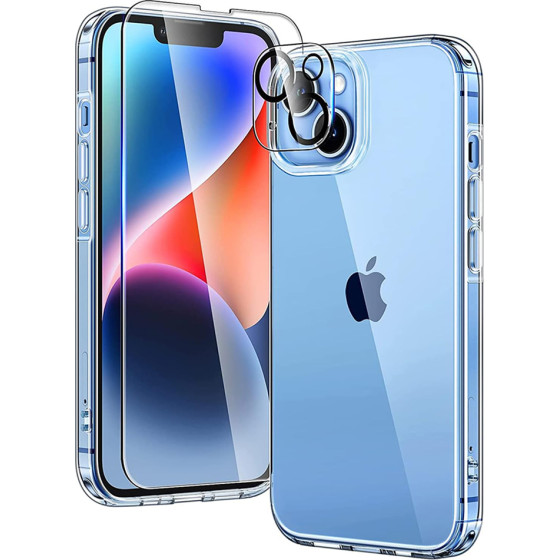 ESR - [3in1 Pack] Project Zero + Screen Protector + Camera Lens - Iphone 14 - Clear