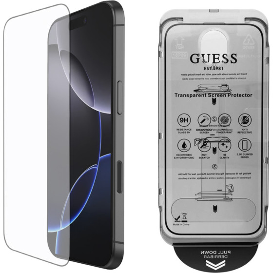 Guess - Classic 2.5D Outline - Iphone 16 - Black - (GUTGP16SBOKGCIT)