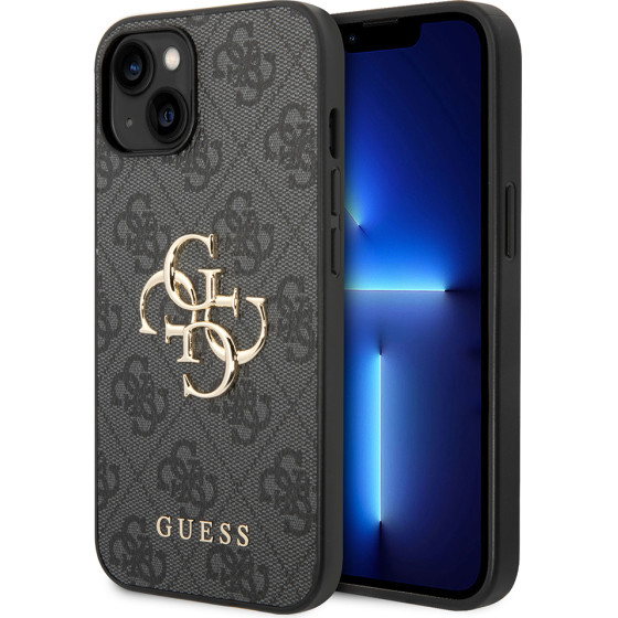 Guess - Hardcase 4G Big Metal Logo - Iphone 15 - Grey - (GUHCP15S4GMGGR)