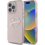Guess - Hardcase Iml Heart - Iphone 16 Pro Max - Pink - (GUHCP16XHCHGSPP)