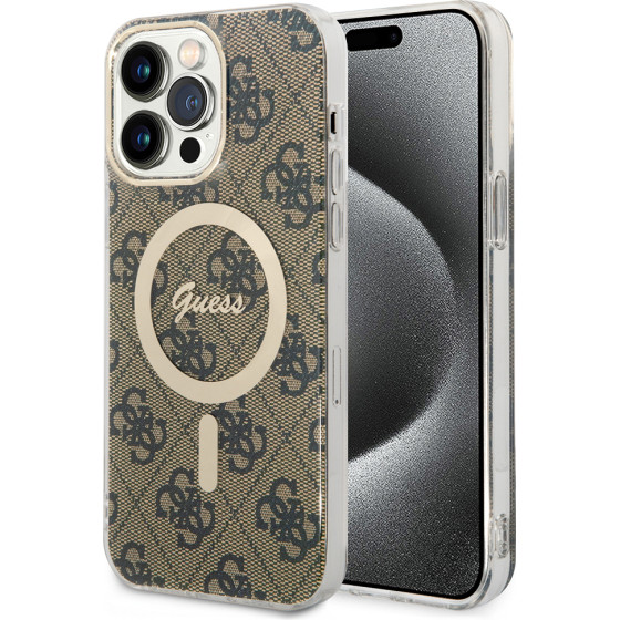 Guess - Iml 4G Magsafe - Iphone 15 Pro Max - Brown - (GUHMP15XH4STW)